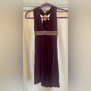 Sky mini dress with purple and gold Swarovski crystals size s